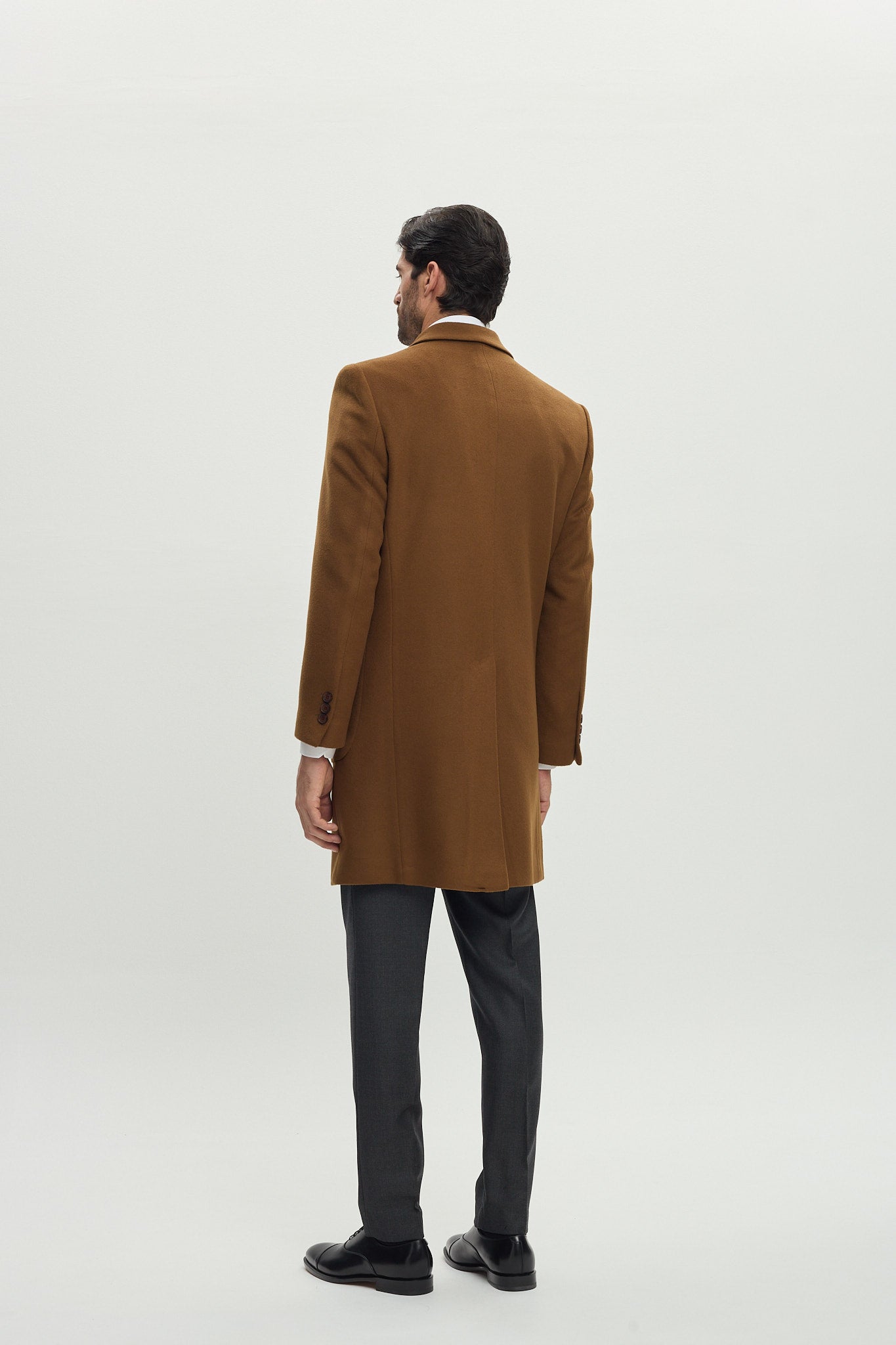 Wool & Cashmere Coat Camel Double Breasted