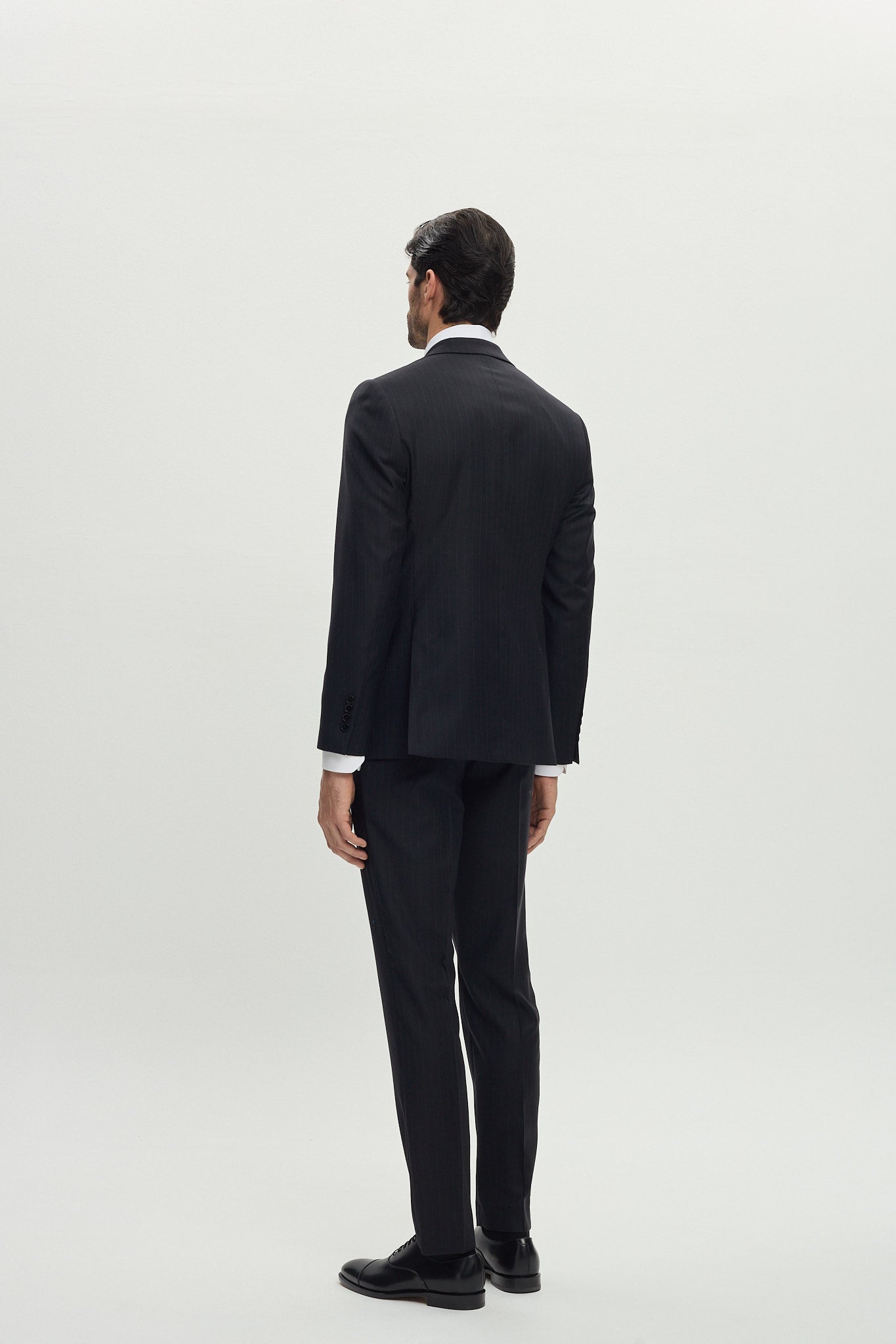 BLUE PINSTRIPE WOOL Single Breasted Suit