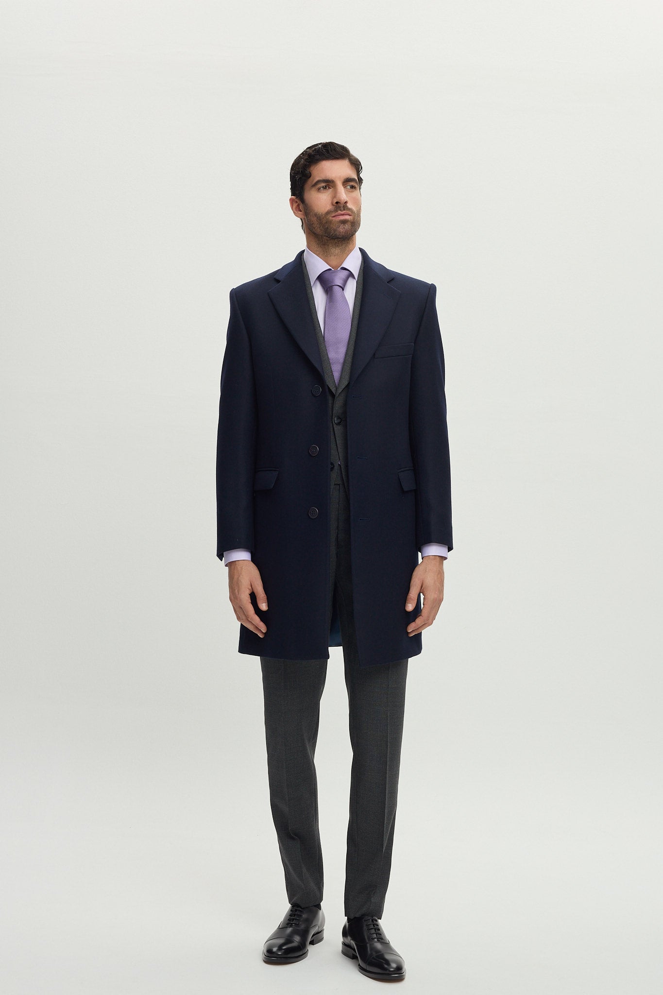 Wool & Cashmere Coat Blue