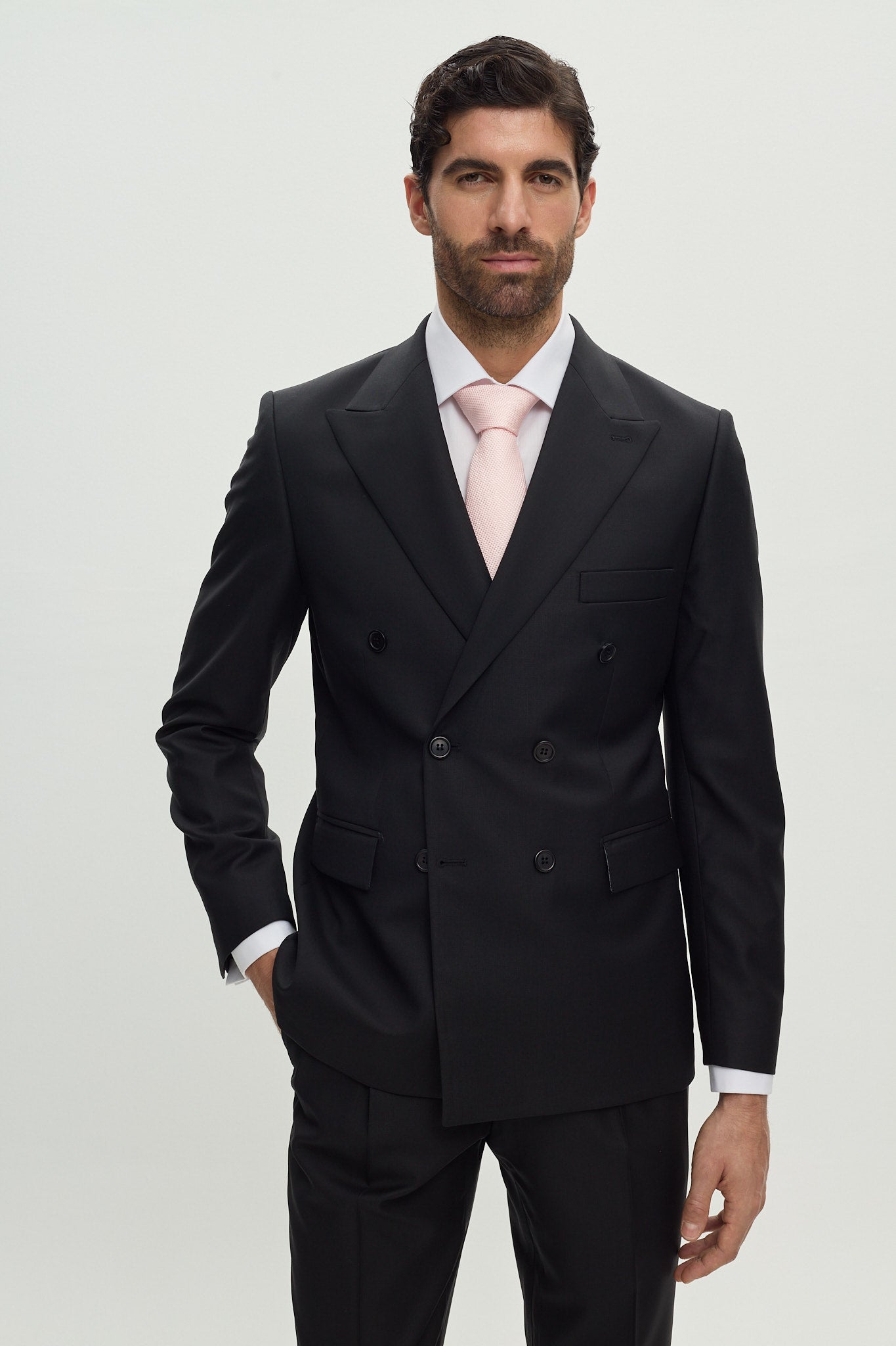 Black Double Breasted Suit
