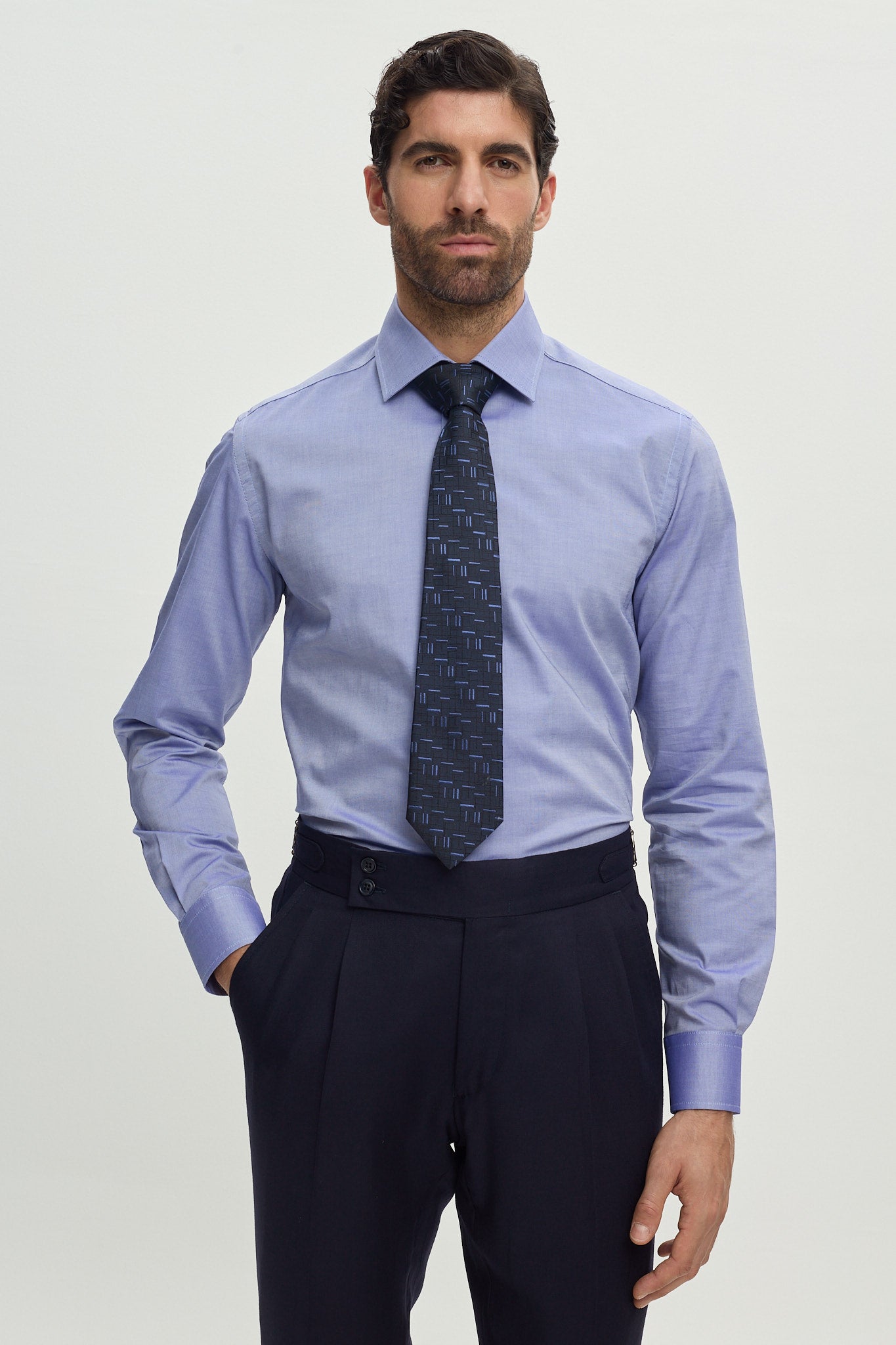 Blue Double Breasted Suit