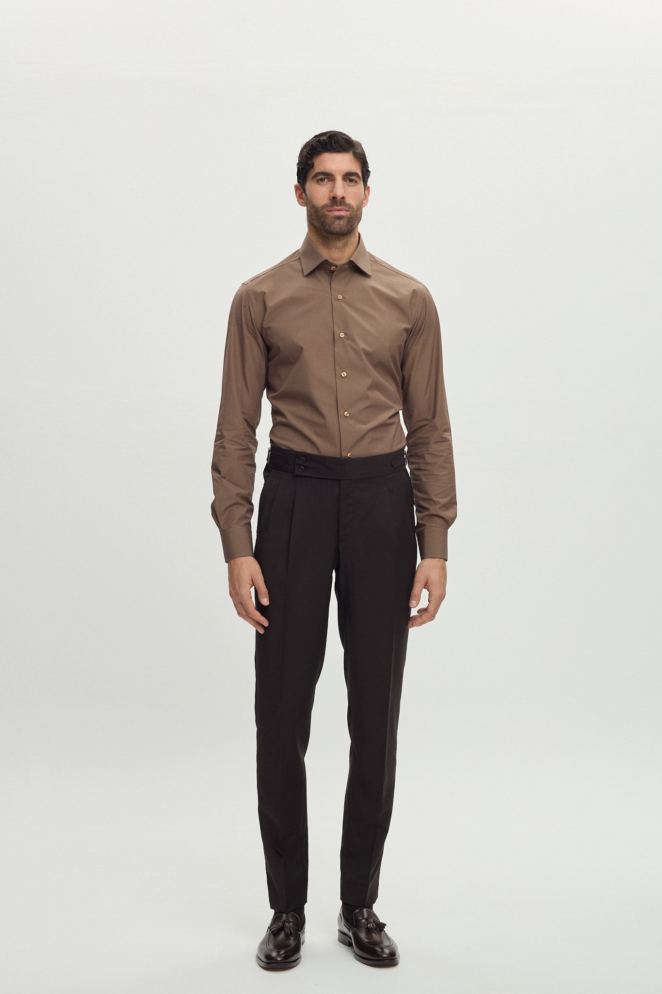 Brown Single Breasted Suit