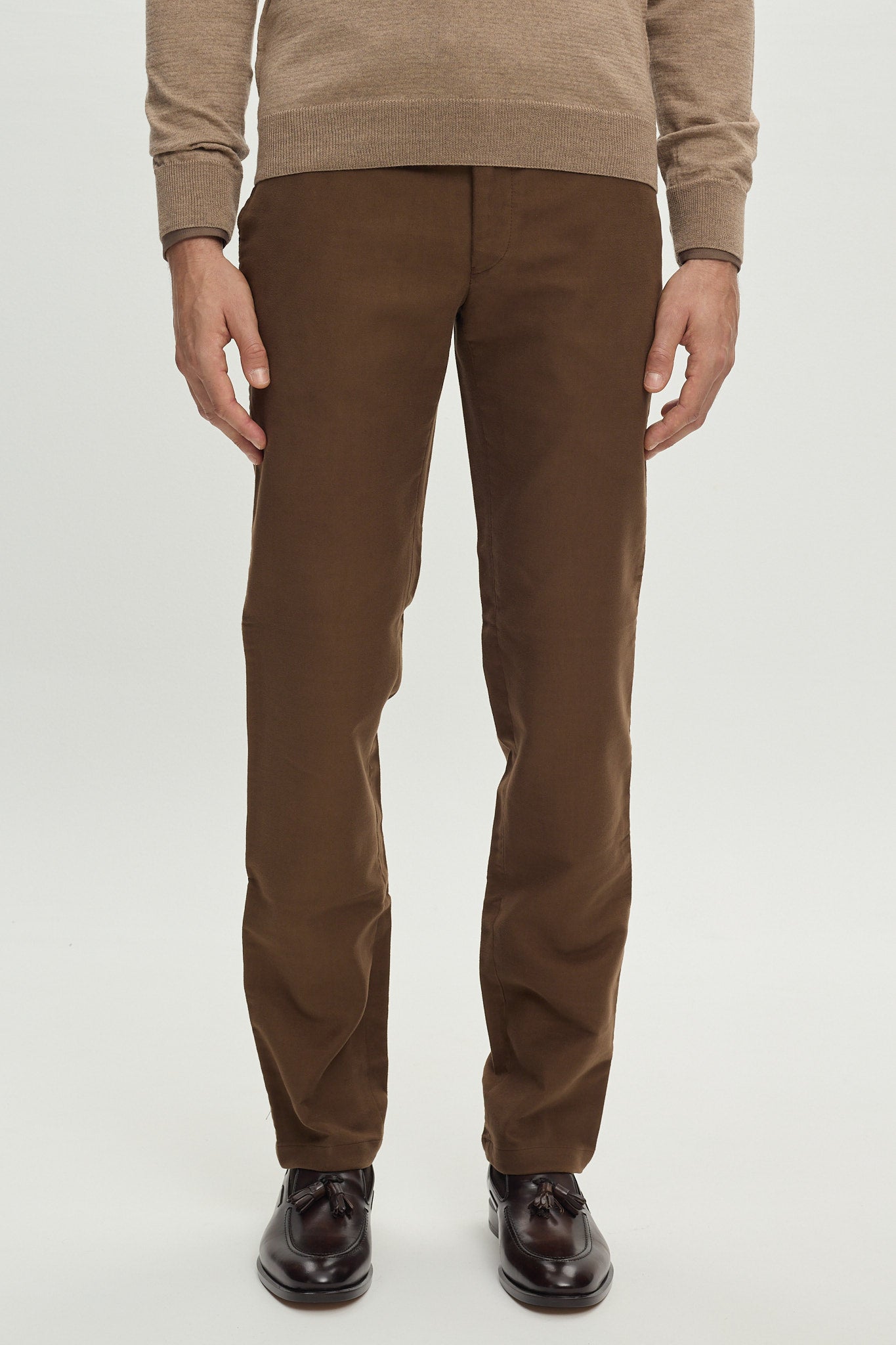 BROWN COTTON TROUSERS