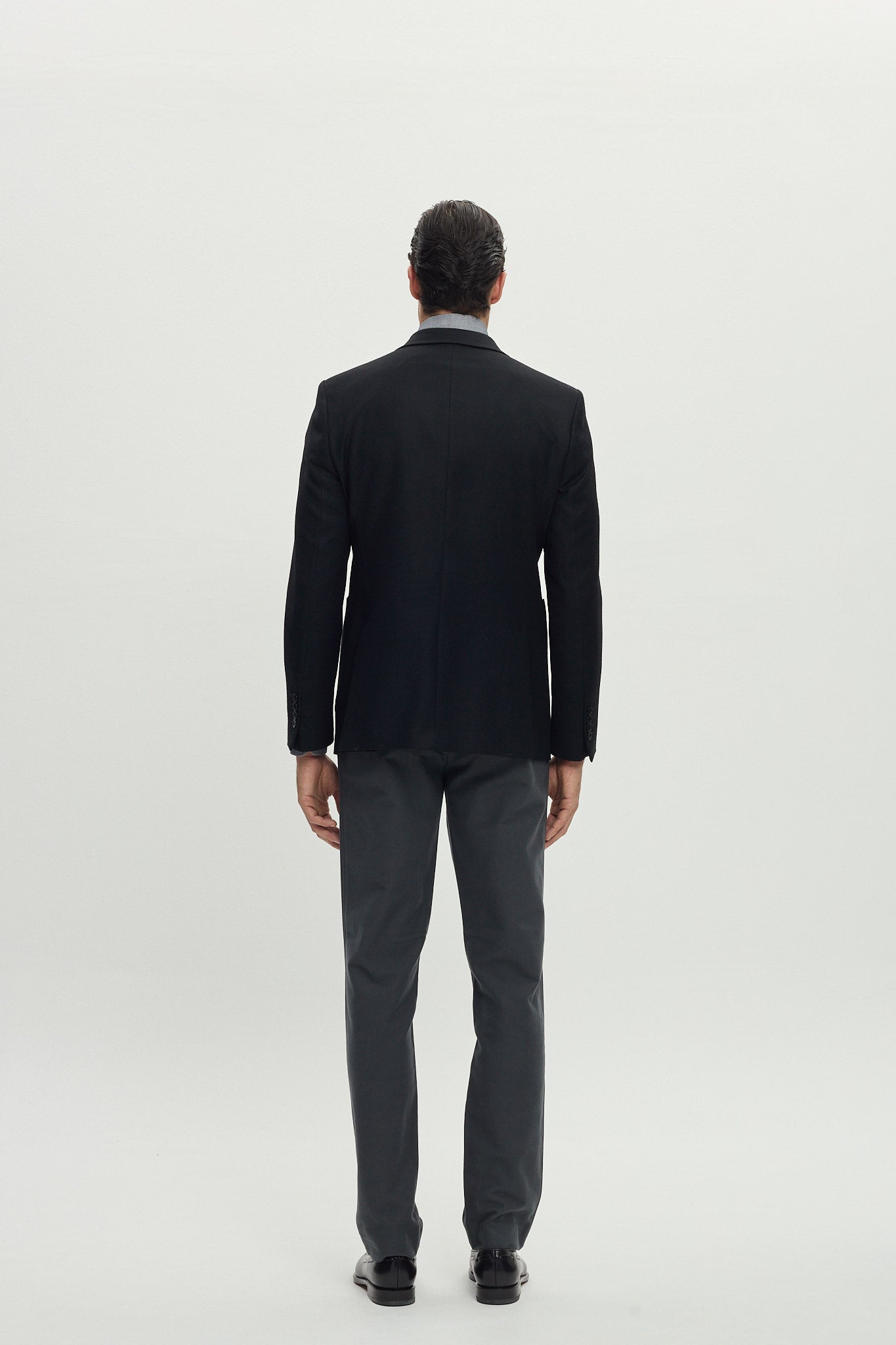 BLACK WOOL TAILORING JACKET