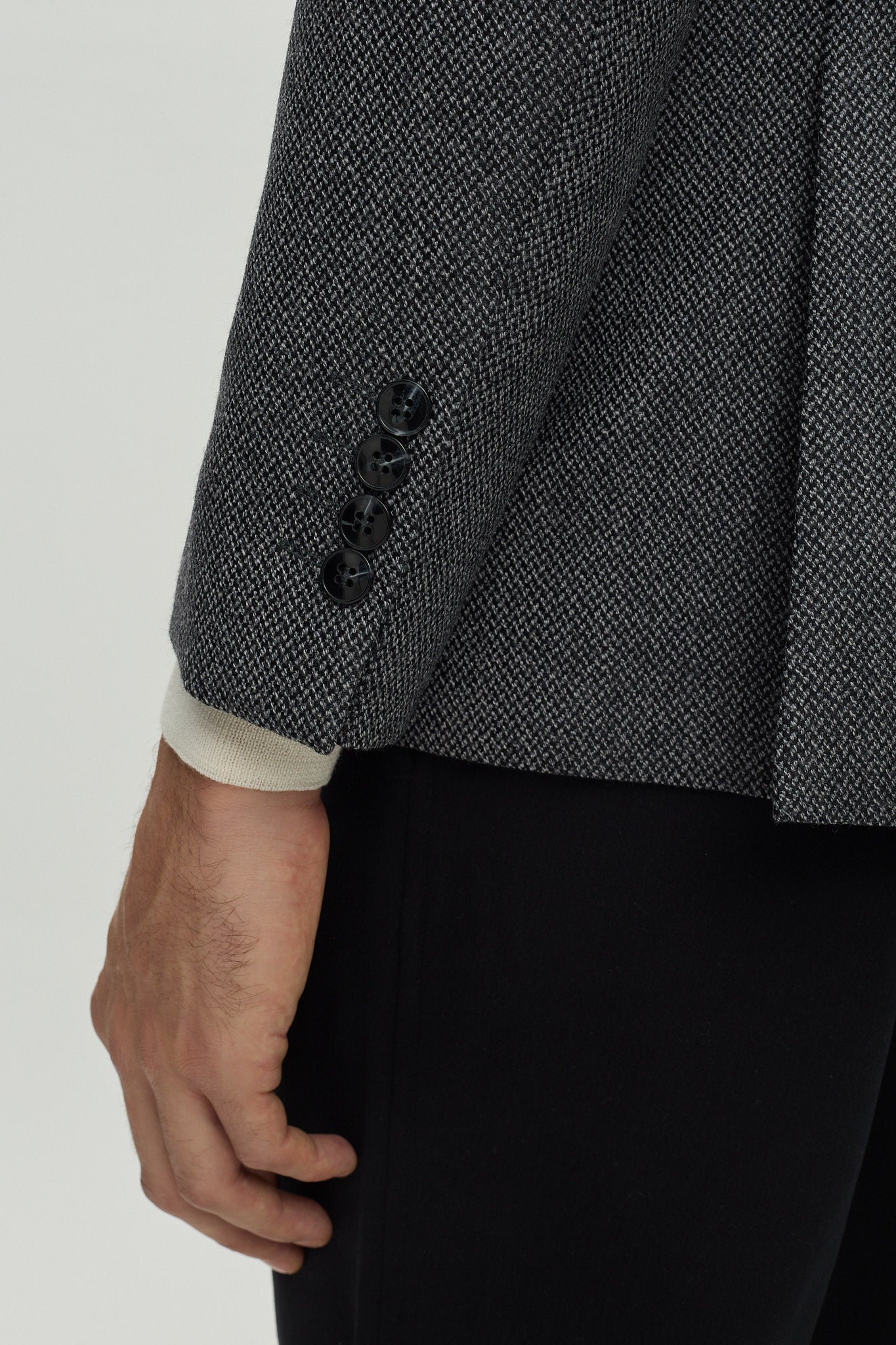 BERDEYE GREY WOOL TAILORING JACKET