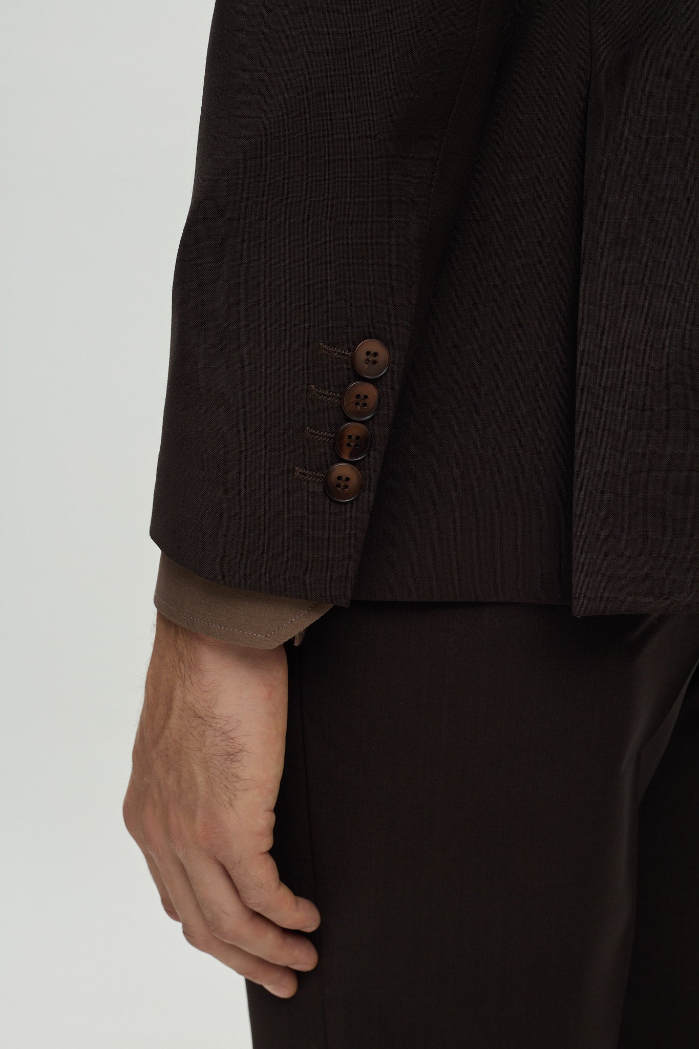 Brown Single Breasted Suit