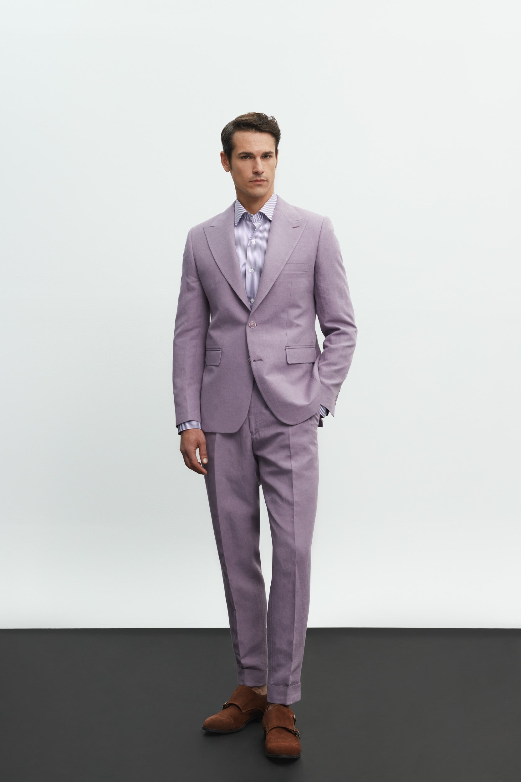 Puple Linen Suit