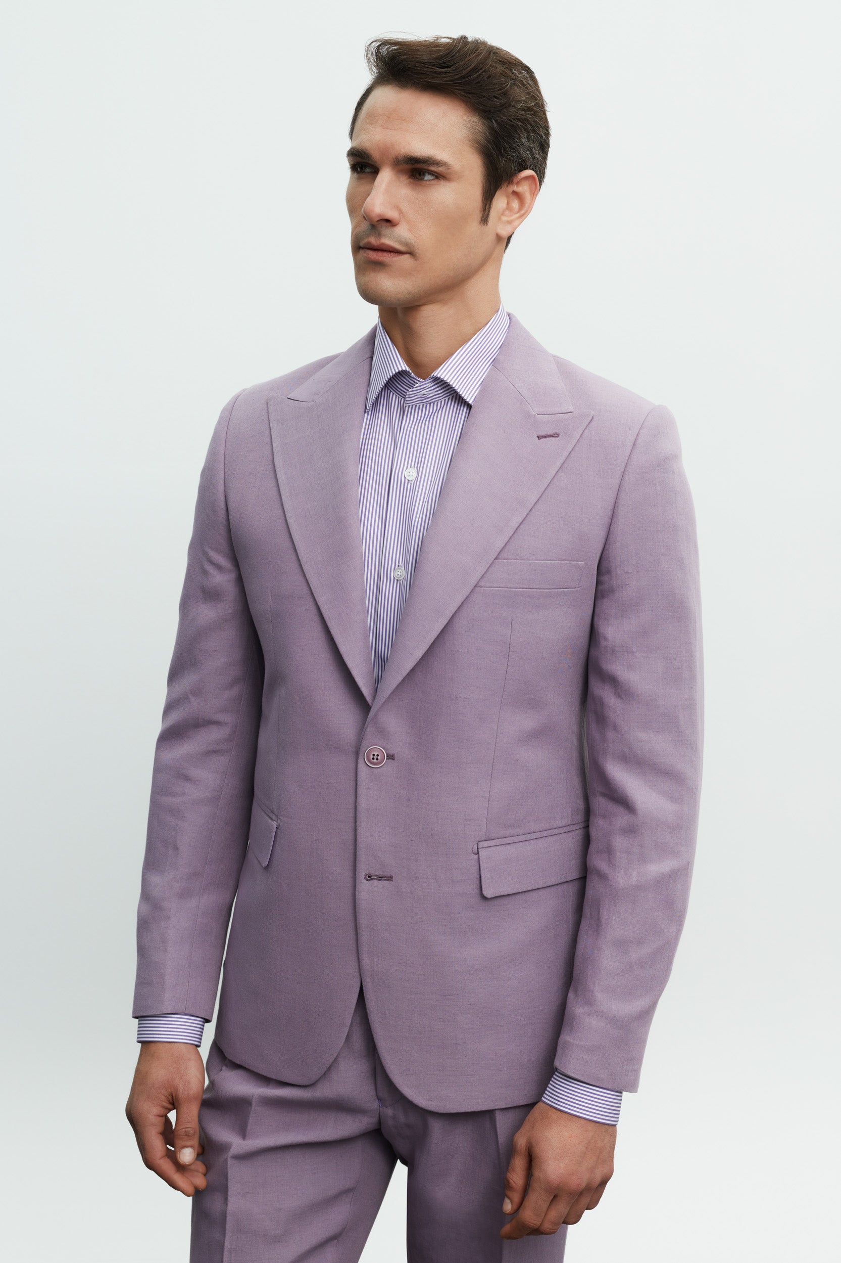 Puple Linen Suit