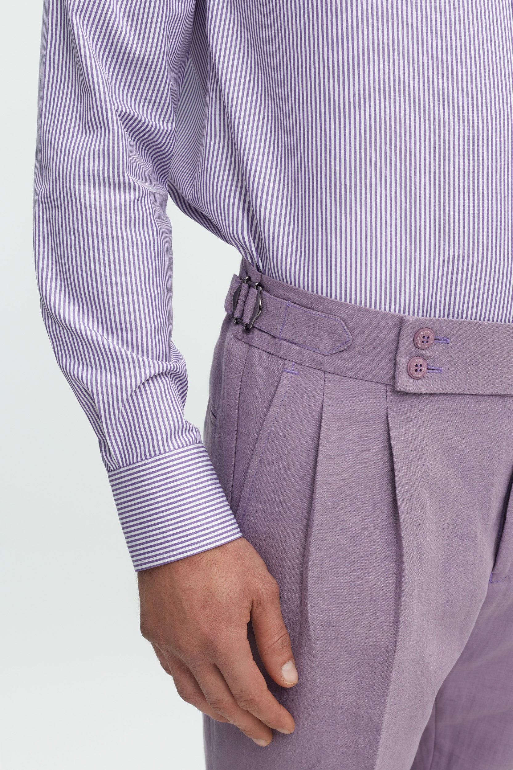 Puple Linen Suit