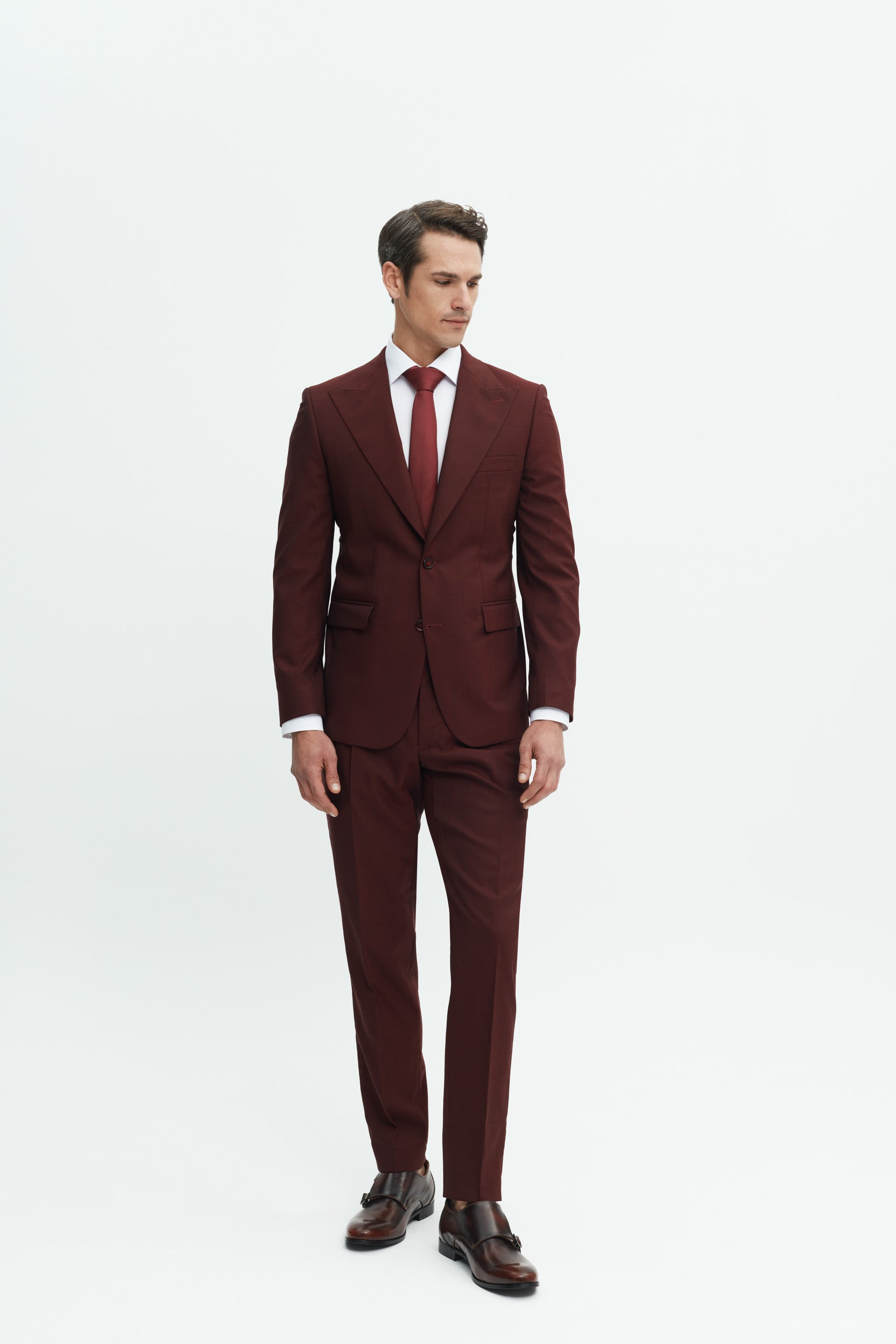 Bordeaux Peak Lapel Suit