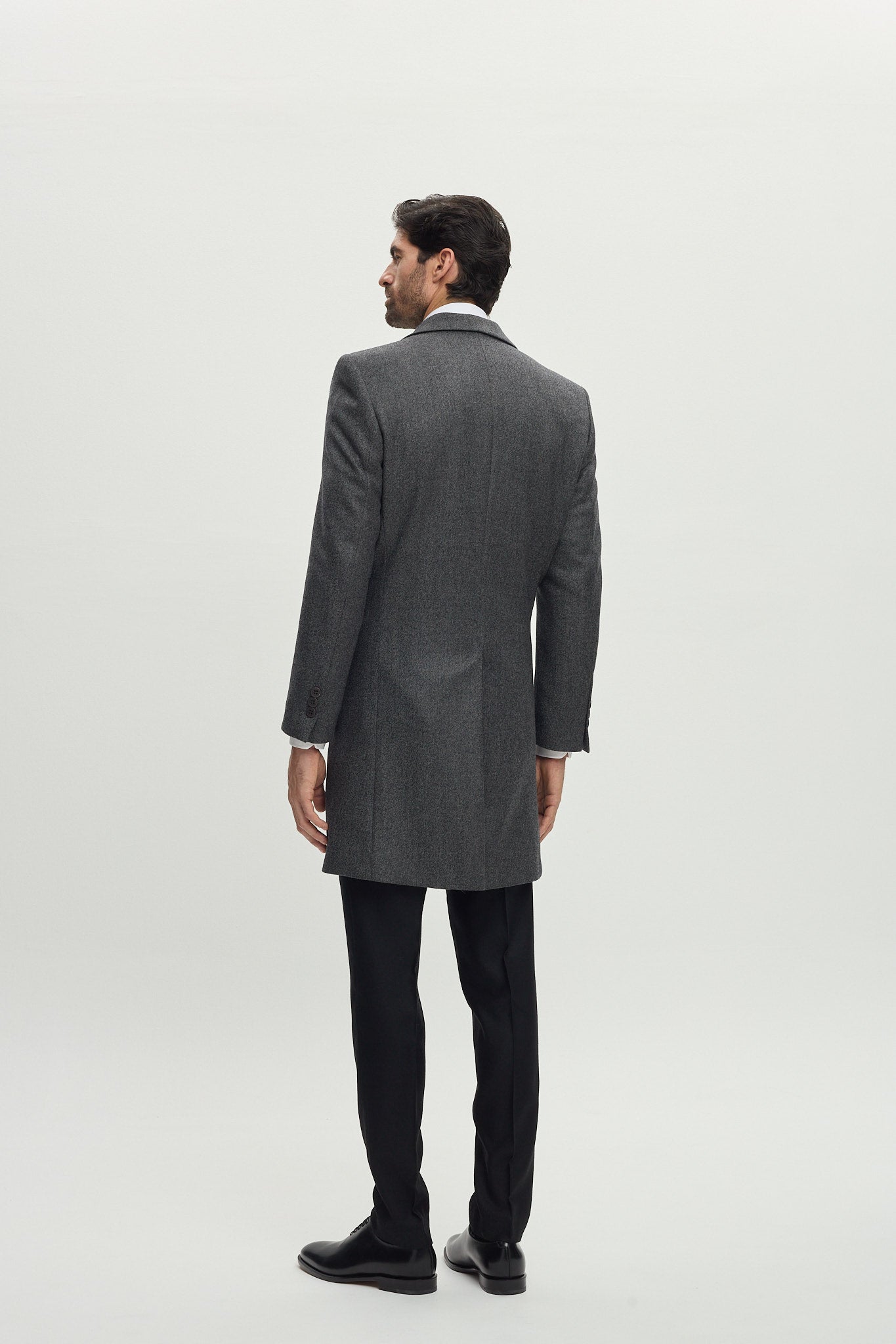Wool & Cashmere Coat Grey