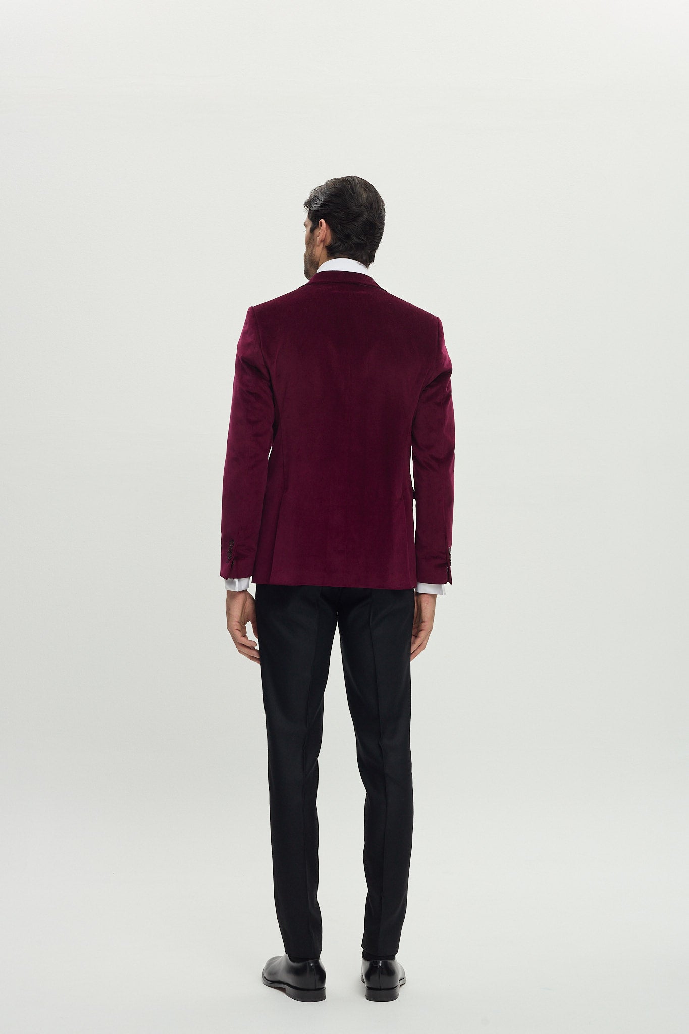 VELVET RED TUXEDO JACKET