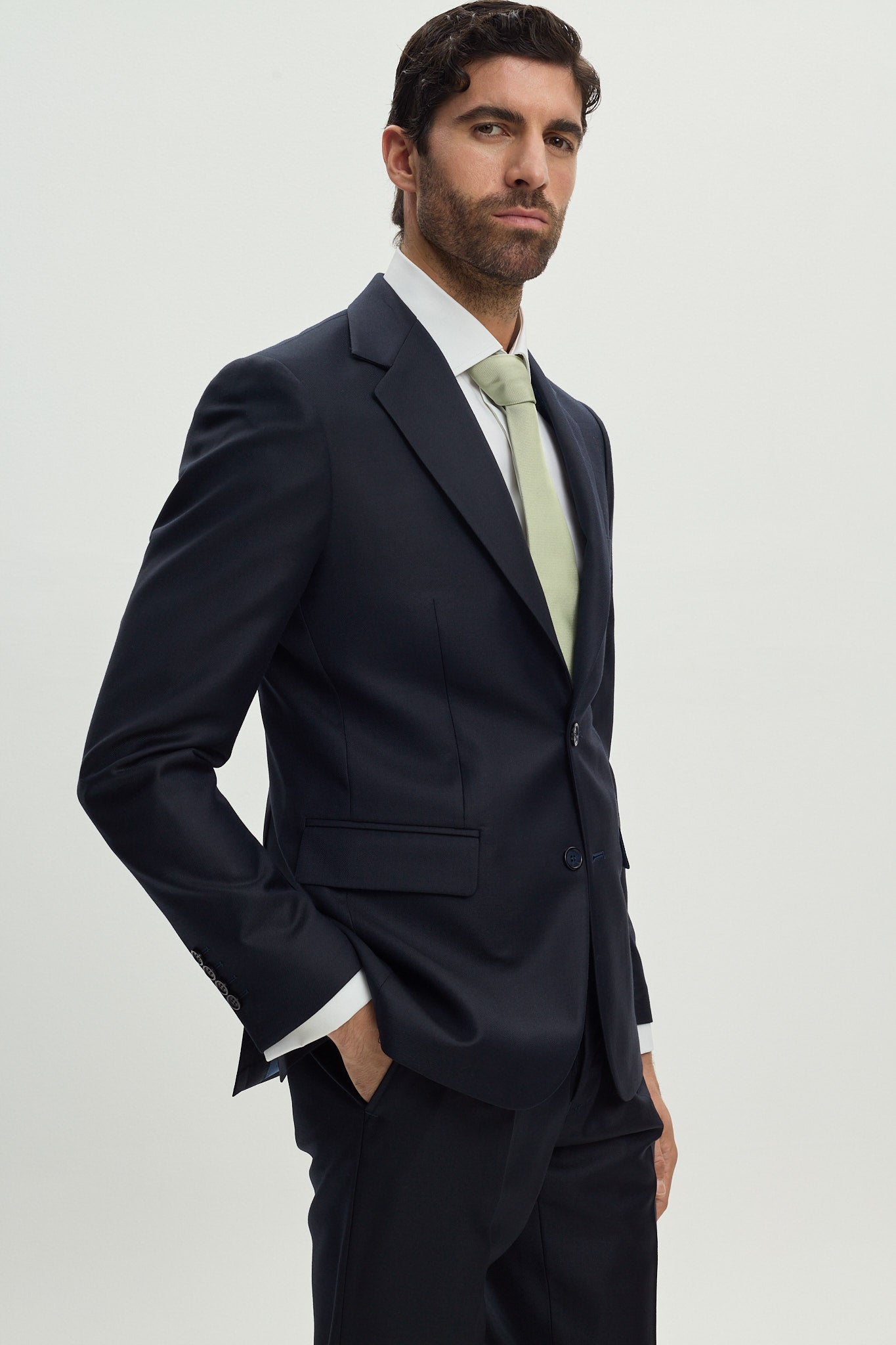 Blue Single Breasted Suit