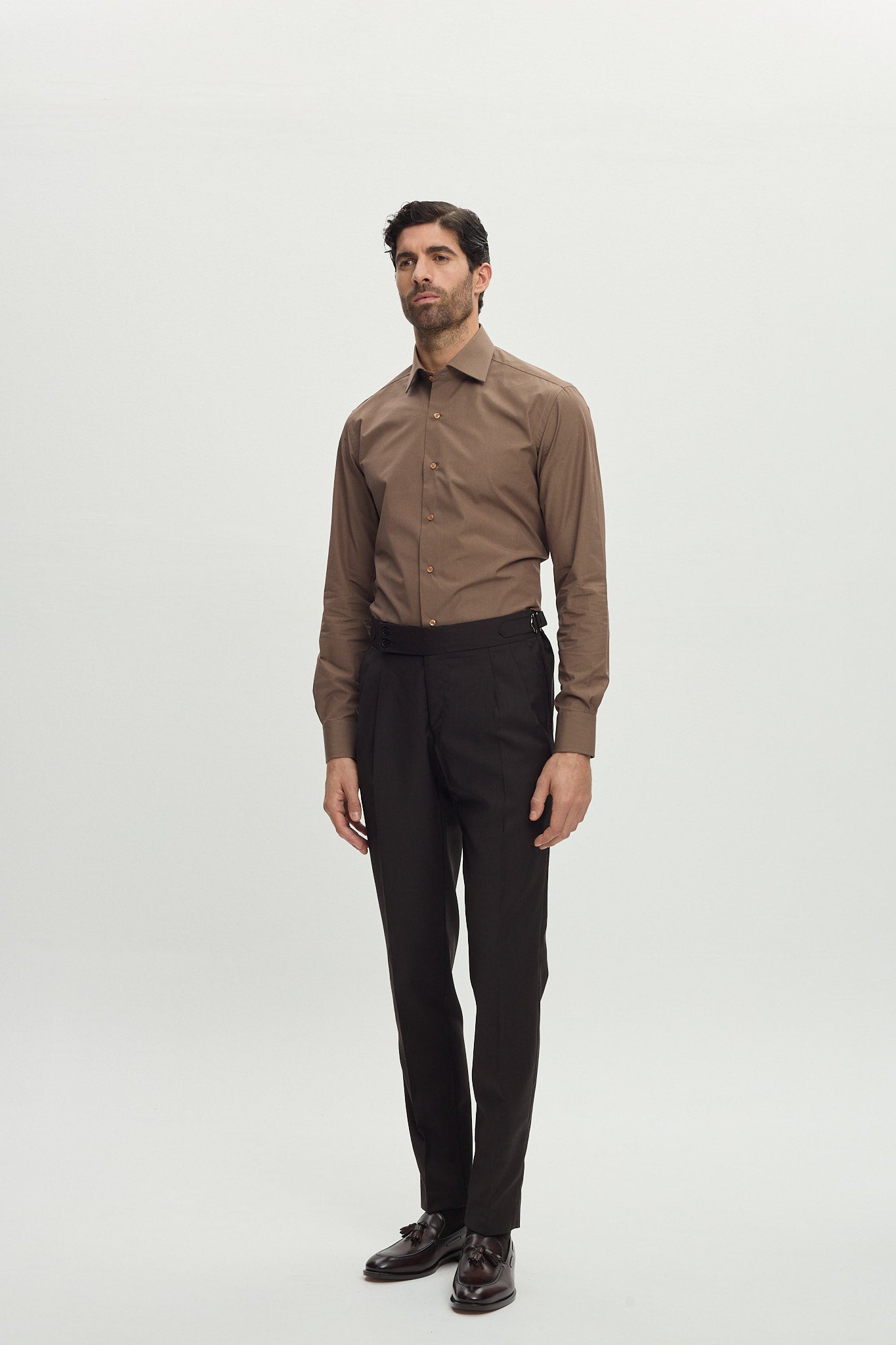 Brown Single Breasted Suit