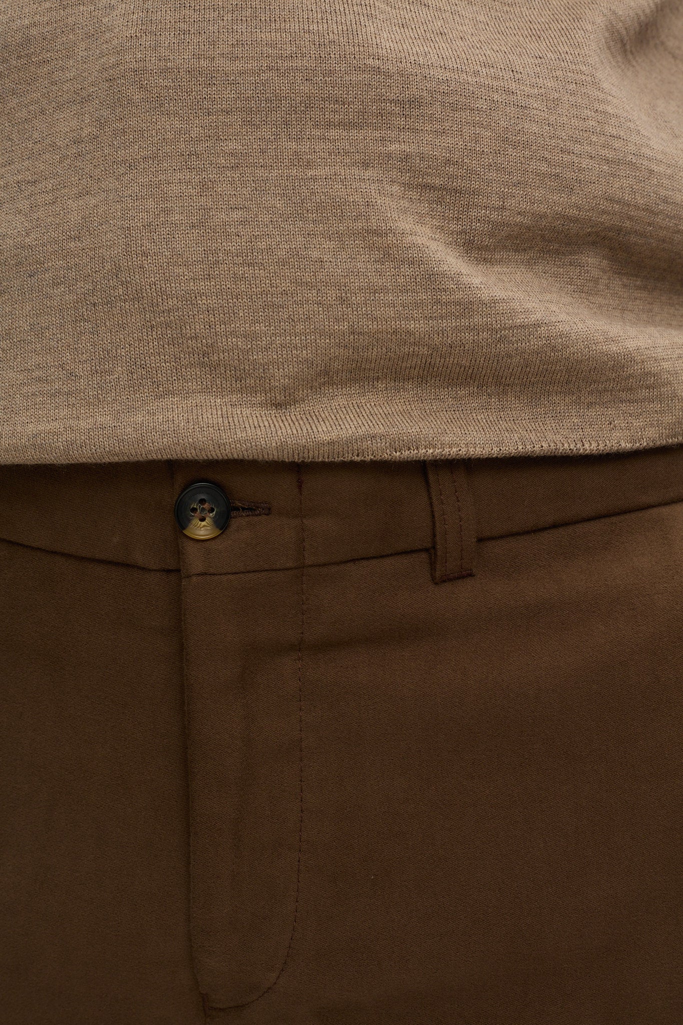 BROWN COTTON TROUSERS