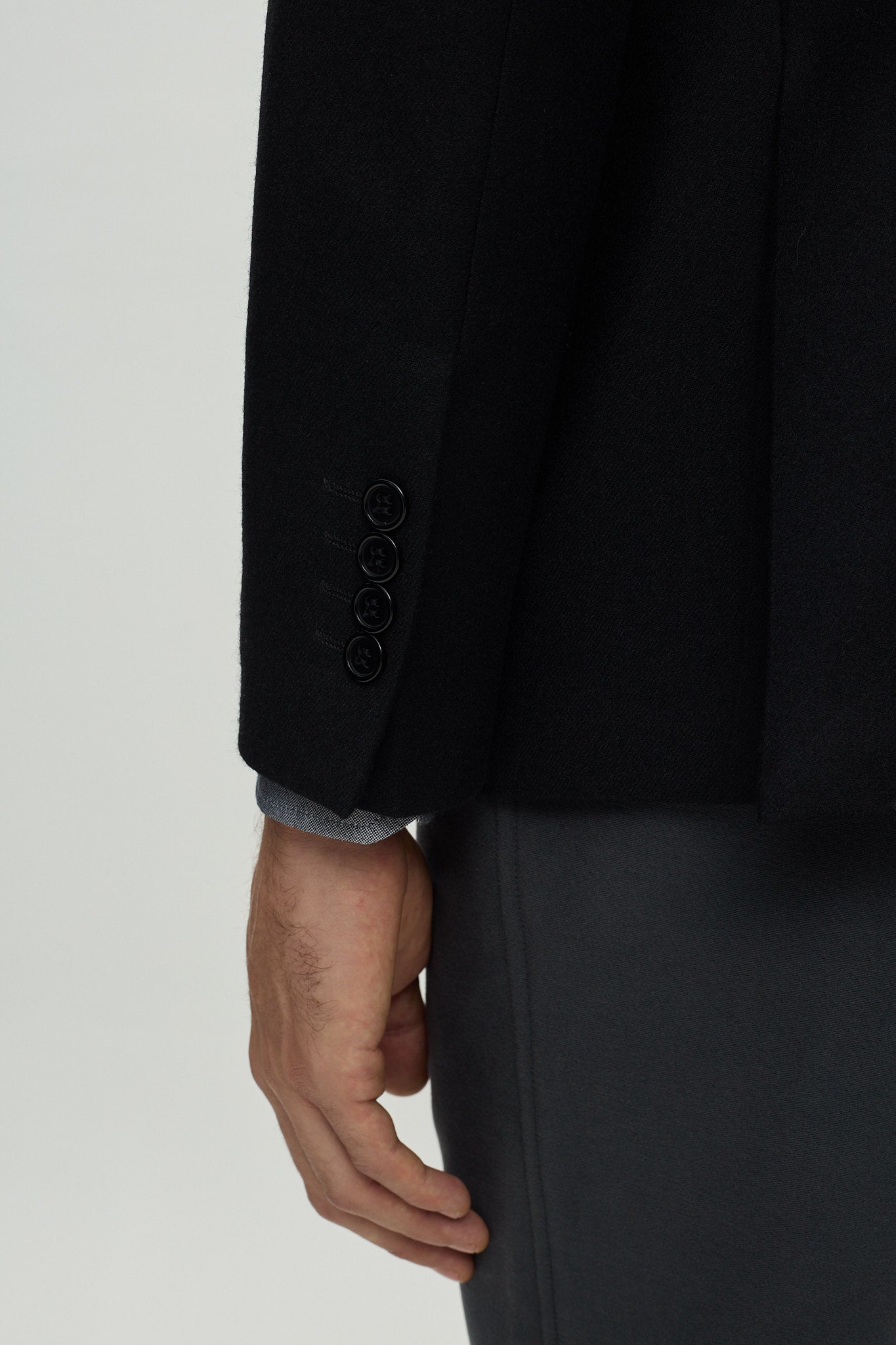 BLACK WOOL TAILORING JACKET