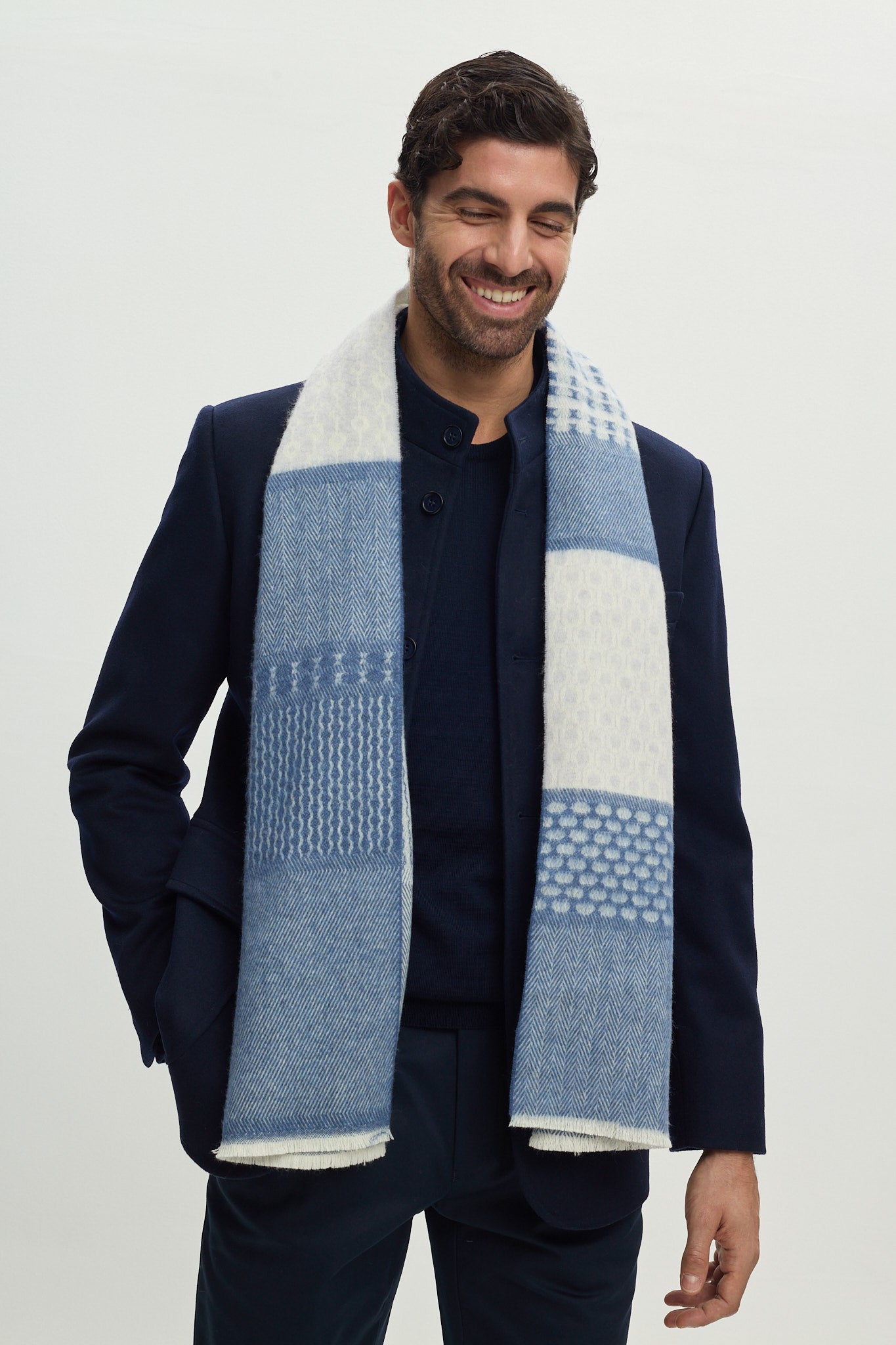 Light Blue Superfine Wool Scarf
