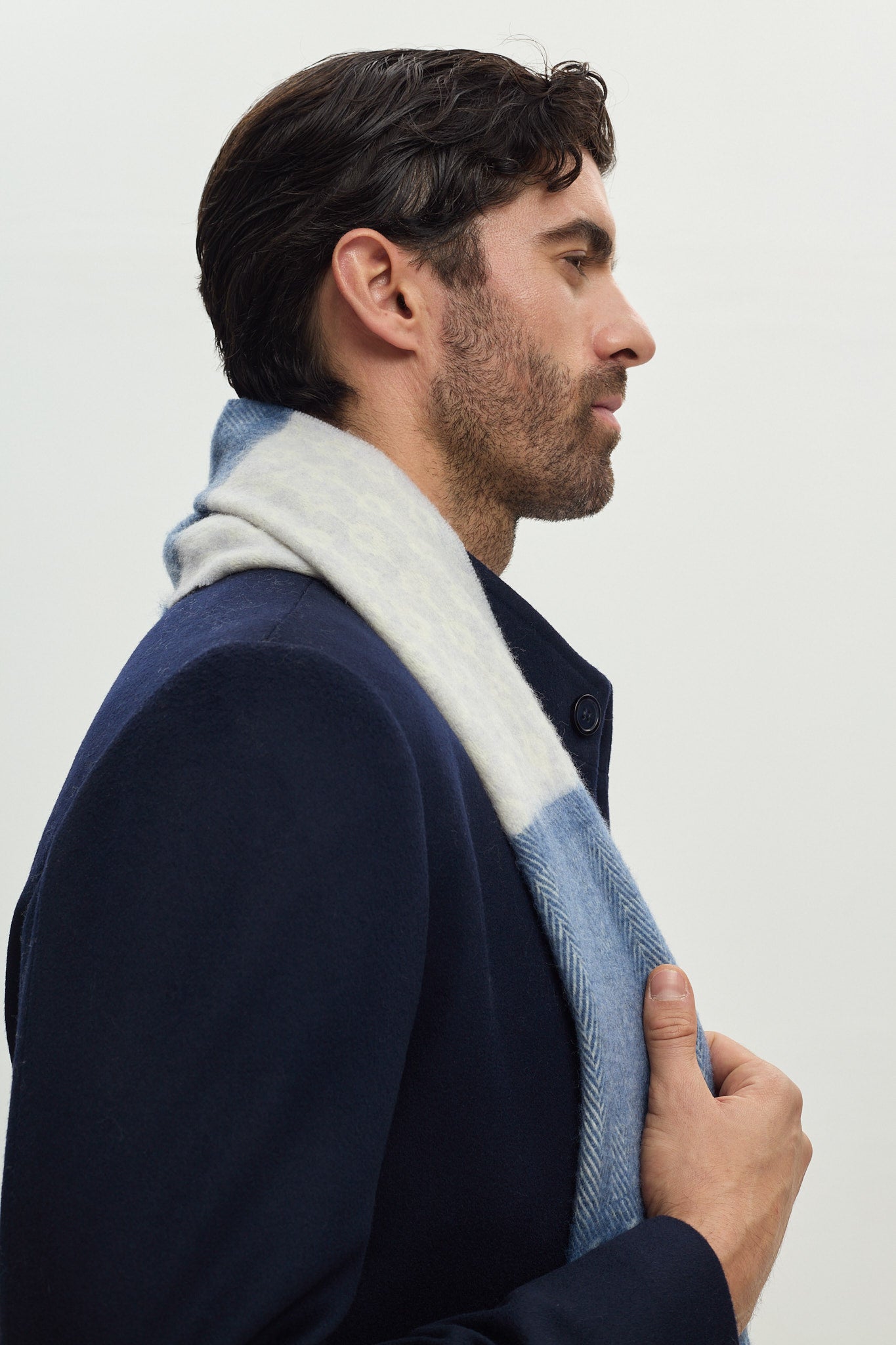 Light Blue Superfine Wool Scarf